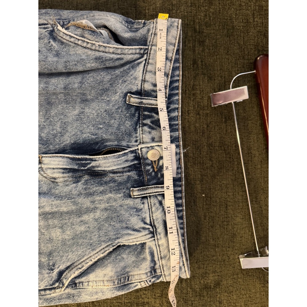 Forever 21 Acid Wash Cargo Jeans Wide Leg Light Blue Denim Womens Size S - Picture 4 of 4